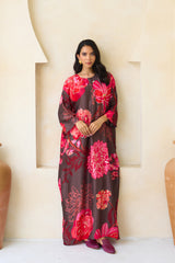 Jawhara Silk Jalabiya Set with Sheila | Archana Shah