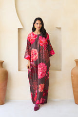 Jawhara Silk Jalabiya Set with Sheila | Archana Shah