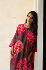 Jawhara Silk Jalabiya Set with Sheila | Archana Shah