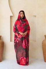 Jawhara Silk Jalabiya Set with Sheila | Archana Shah