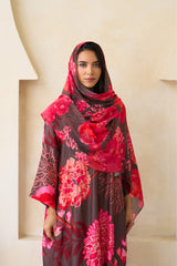 Jawhara Silk Jalabiya Set with Sheila | Archana Shah