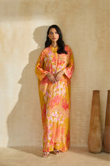 Raeha Jalabiya – Silk Floral Jalabiya | Archana Shah