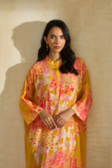 Raeha Jalabiya – Silk Floral Jalabiya | Archana Shah