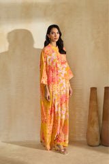 Raeha Jalabiya – Silk Floral Jalabiya | Archana Shah