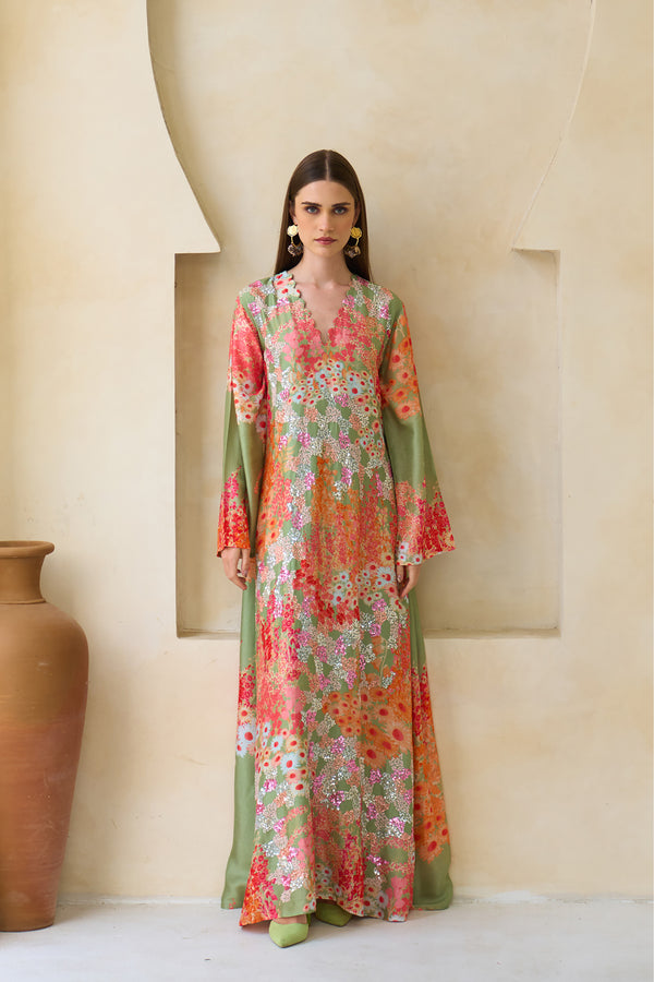 Kareema Silk Jalabiya - Archana Shah