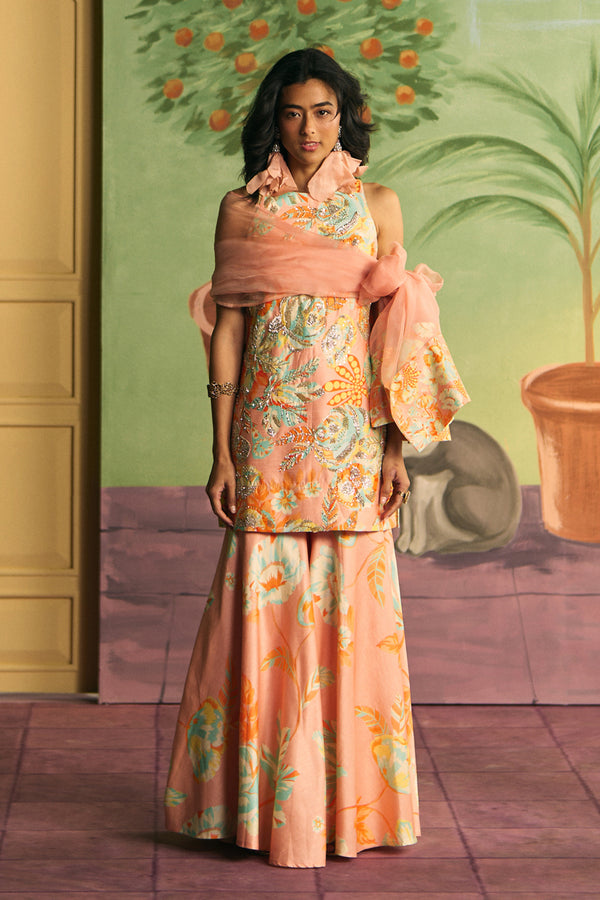 Apricot Garden Sharara Set