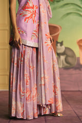 Lilac Garden Sharara Set