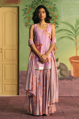 Lilac Garden Sharara Set