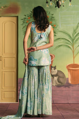 Mint Garden Sharara Set