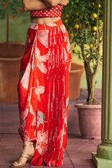 Crimson Garden Skirt Set