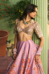 Lilac Bloom Lehenga Set