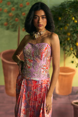 Lilac Drape Skirt Set
