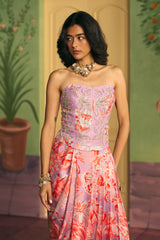 Lilac Drape Skirt Set
