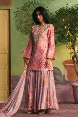 Coral Garden Sharara Set