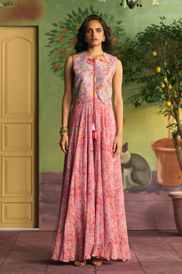 Lilac Garden Skirt Set