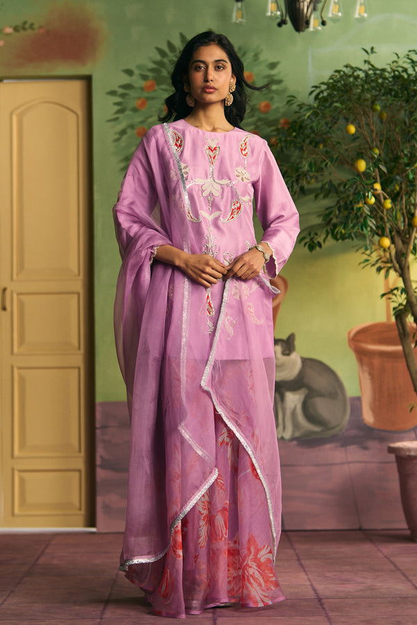 Orchid Garden Sharara Set