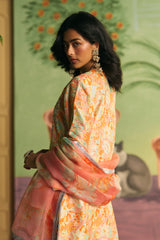 Apricot Petal Garden Sharara Set