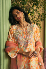 Apricot Petal Garden Sharara Set