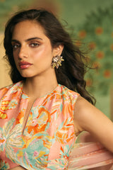 Peach Bloom Lehenga Set