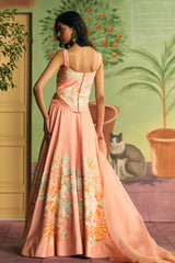 Apricot Bloom Lehenga Set