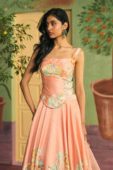 Apricot Bloom Lehenga Set