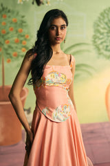 Apricot Bloom Lehenga Set