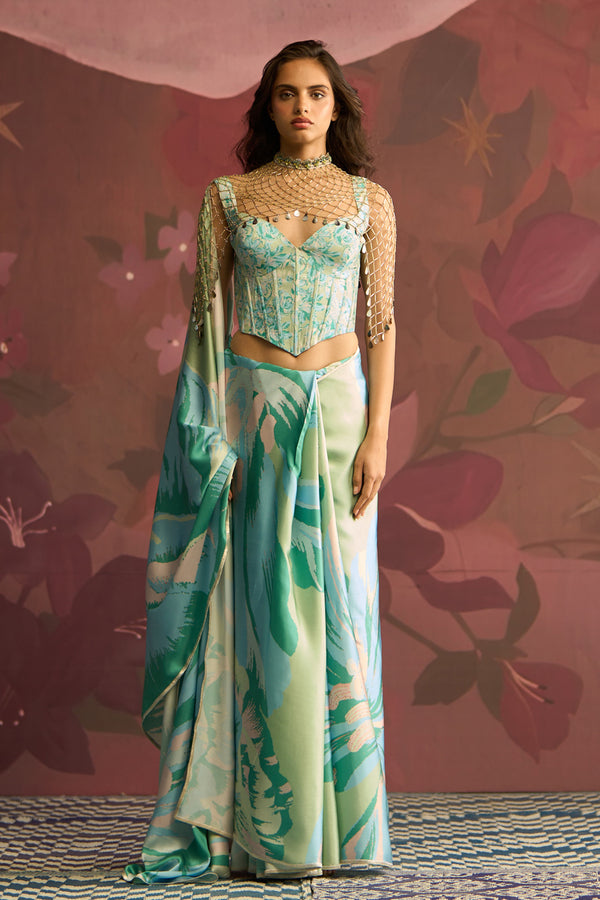 Mint Veil Saree