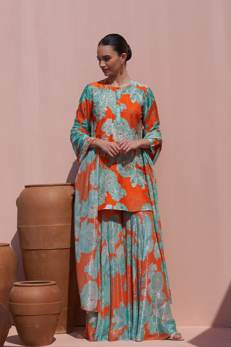 Orange Moroccan Highlight Sharara