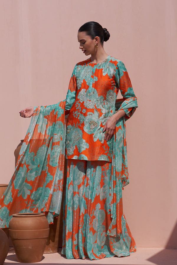 Orange Moroccan Highlight Sharara