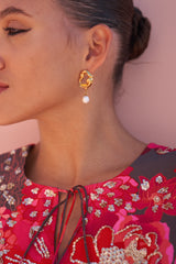 Brown Moroccan Chain Stitch Maxi