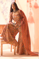 Gul Katha Silk Sharara Set
