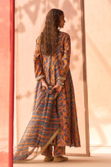 Neel Aaina Kalidaar Set | Embroidered Silk Set