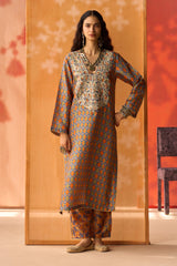 Neel Katha Zari Embroidery Silk Kurta Set