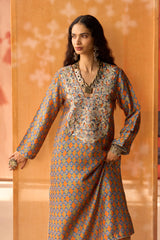 Neel Katha Zari Embroidery Silk Kurta Set
