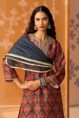 Gul Zari Silk Kurta Set
