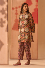 Mehrun Buta Silk Kurta Set