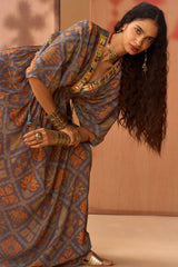 Neel Rang Kaftan