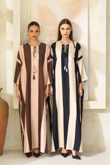 Silk-Cotton Embroidered Jalabiya - Archana Shah