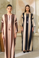 Silk-Cotton Embroidered Jalabiya - Archana Shah