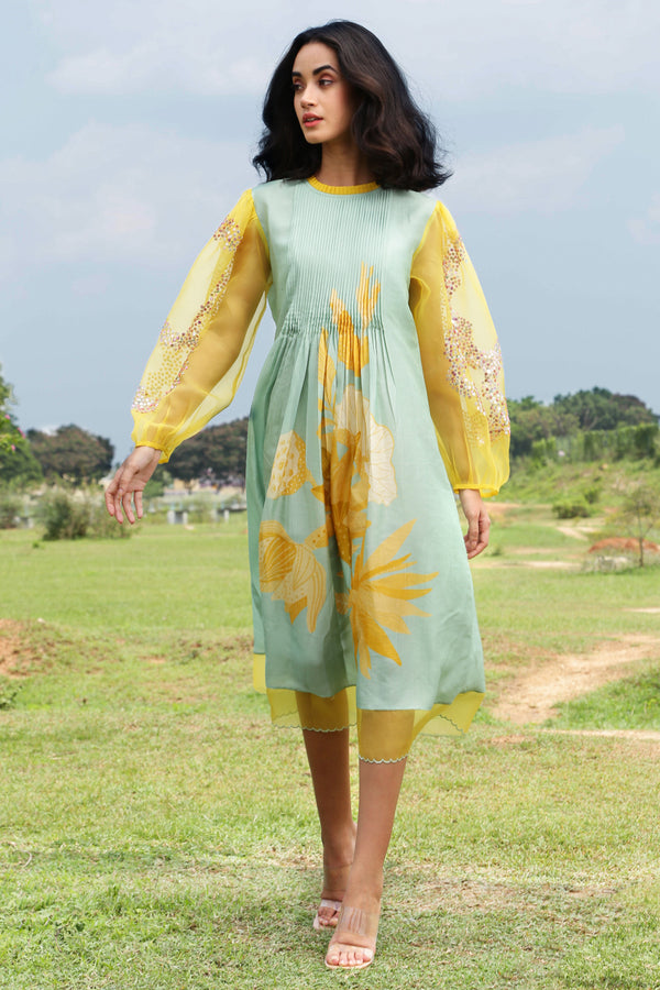 Blue Pleated Tunic