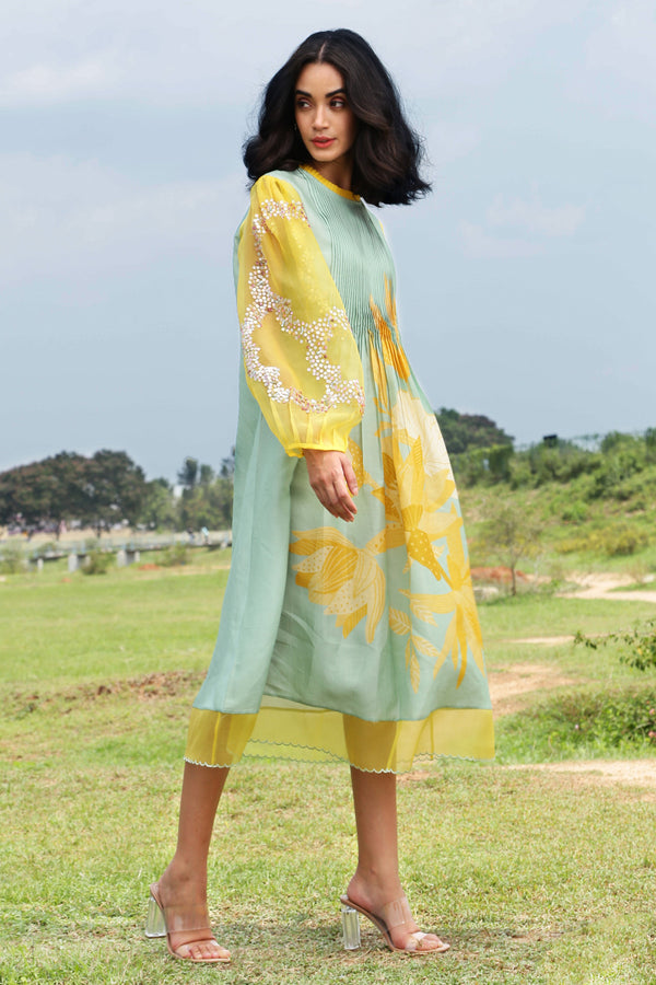 Blue Pleated Tunic