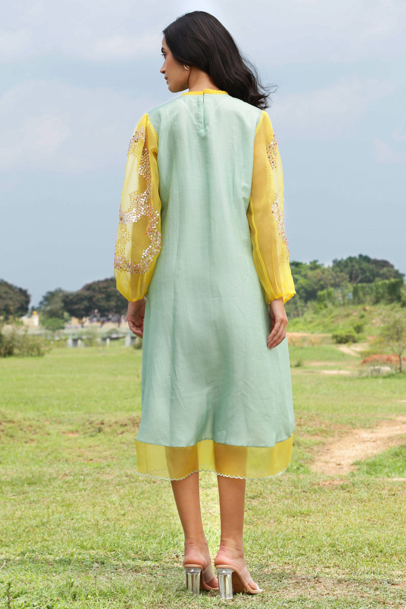 Blue Pleated Tunic