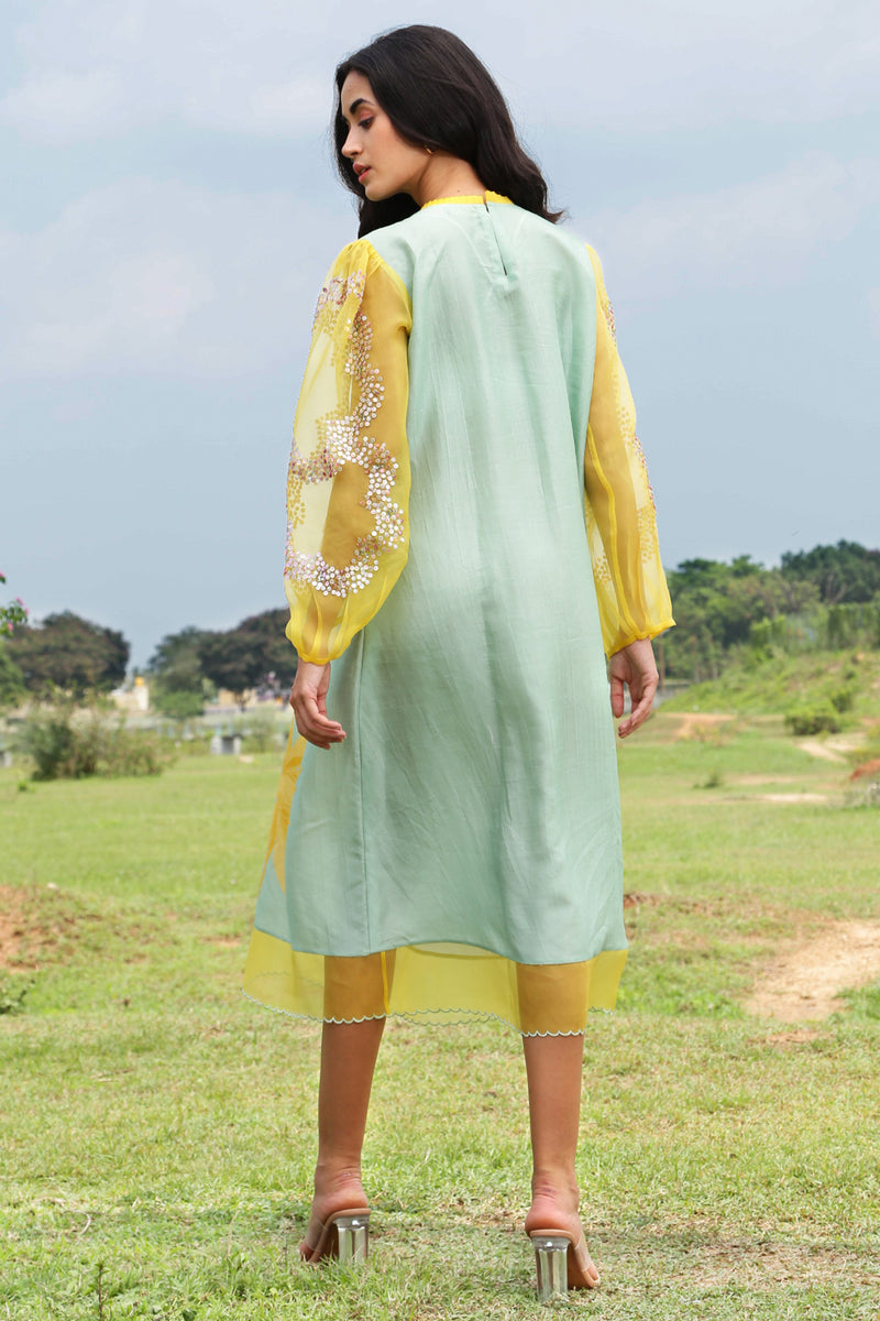 Blue Pleated Tunic
