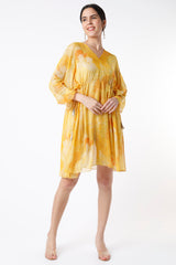 Yellow Monotone Kaftan