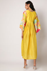 Yellow Peony Kimono Maxi