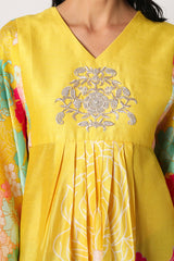 Yellow Peony Kimono Maxi