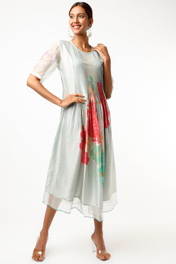 Sky Blue Hand Embroidered Tunic