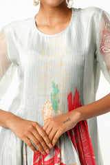 Sky Blue Hand Embroidered Tunic